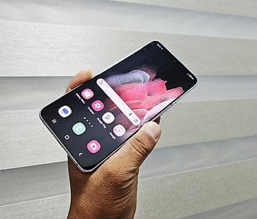 Samsung Galaxy S21 Plus, Б/у, 128 ГБ, цвет - Серебристый, 1 SIM, 2 SIM — 2