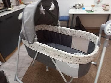 Детские электрокары: Люлька, Б/у, Колыбель, Металл, цвет - Серый, Самовывоз — 1