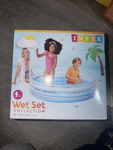 Надувной детский бассейн Intex Wet Set Collection. - Круглая форма