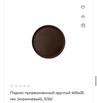 Дом и сад: Подносы для кафе и дома Варианты: - Круглый прорезиненный поднос — 1