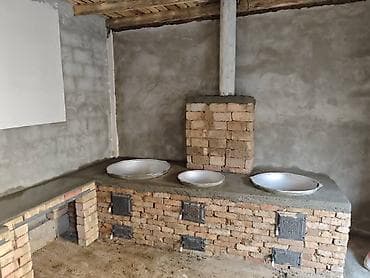 Уличная/домашняя дровяная очаговая печь под казаны (стационарный