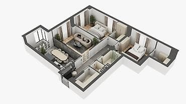Строится, Элитка, 3 комнаты, 96 м² — 10