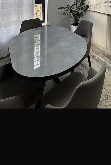 Детская мебель: Кухонный стол и стул, Б/у, Самовывоз, цвет - Серый — 1