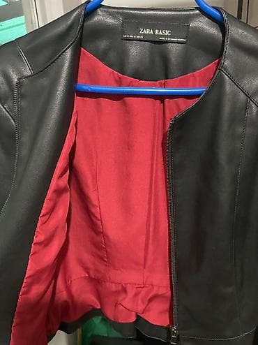 полузамок zara: Кожаная куртка Zara размер 42-44, короткая б/у в отличном — 3