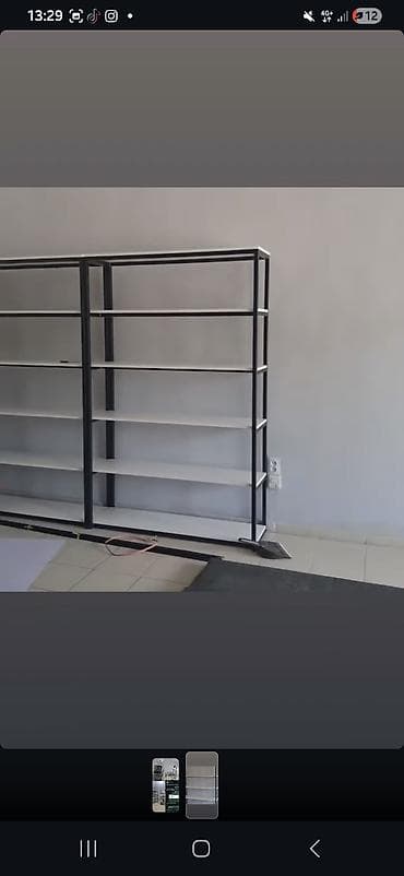 Торговое оборудование: Металлические стеллажи/этажерки в современном стиле лофт. - Каркас — 2