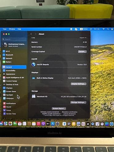 macboo: MacBook Air 13.3" (Retina 2560×1600), цвет Gold. Чип Apple M1 — 4