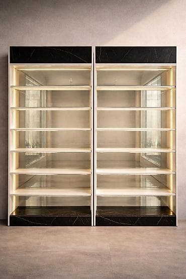 Витринные стеллажи и прилавки для магазина/шоурума Комплект торговых