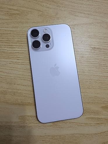 titanium: IPhone 16 Pro Max, Б/у, 256 ГБ, White Titanium, Зарядное устройство, Кабель, Коробка, 92 % — 1