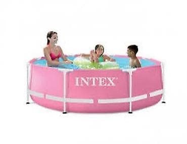беговые кроссовки мужские: Каркасный бассейн Intex, розовый, круглый - Размеры: 244 × 76 см — 3