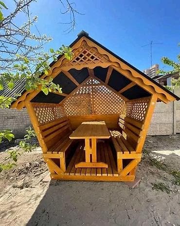 Үй жана бакча: Пергола, Жыгач, Өзүнчө турган, Камтылган арткы жарык, Жаңы, Орнотуу — 7