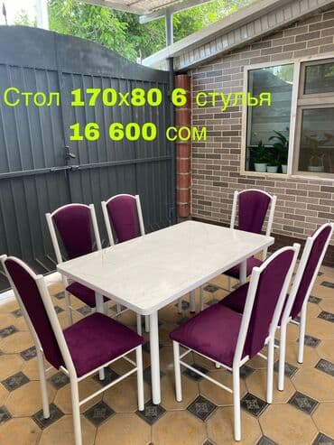 стол и стулья кухонные: Ашкана үстөлү жана отургуч, Жаңы, Өзү алып кетүү, Акылуу жеткирүү, түсү - Ак — 4
