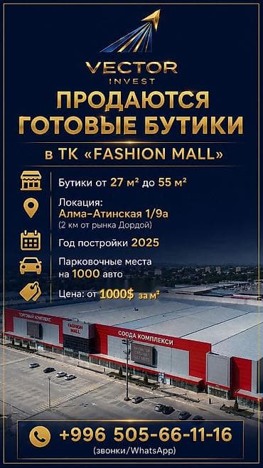 швейное дело: Продажа бутиков В торговом центре, 27 м², 1 этаж — 1