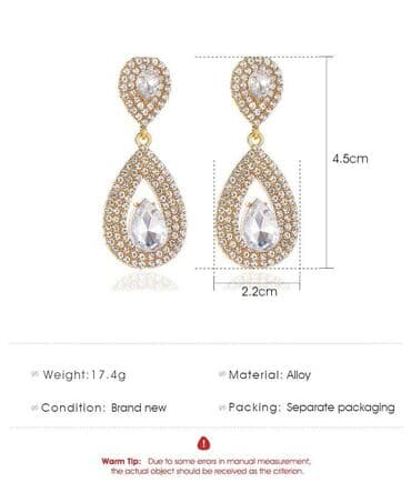 элегантное свадебное кружевное платье: Элегантные серьги Подвески в форме капли выполнены в золотом оттенке и — 2