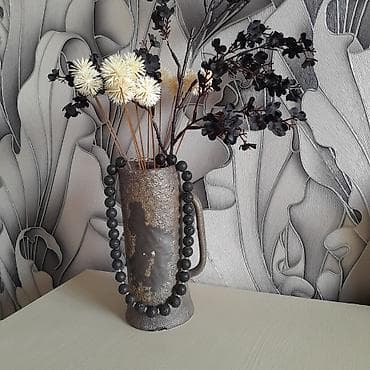 Сулуулук жана ден соолук: Стильный лаконичный чокер из вулканической лавы, ручная работа — 3