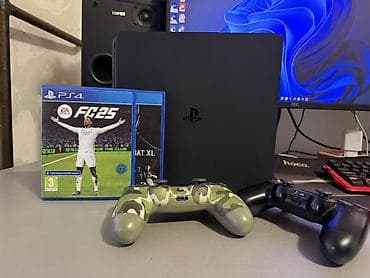Игровой комплект PlayStation 4 Slim (чёрная) Состав: - Консоль PS4
