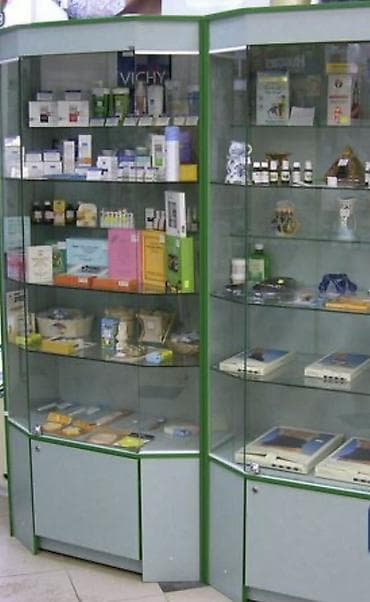 Торговое оборудование: Торговые витрины для аптеки/магазина - Модульные стеклянные витрины с — 2