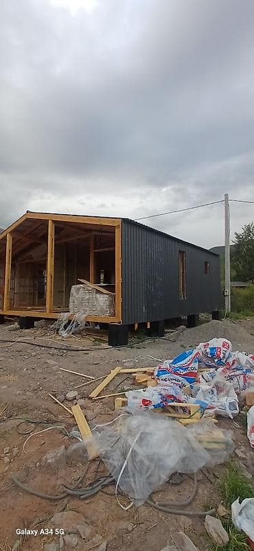 финский дом: Каркасный дом (стройка под ключ по этапам) - Основание: столбчатые — 4