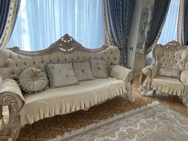 Продаю шикарную мягкую мебель два дивана и 2 кресла в отличном at lalafo.kg Продаю шикарную мягкую мебель два дивана и 2 кресла в отличном