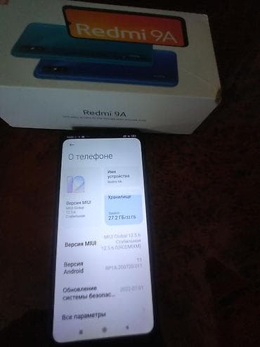 Redmi, Redmi 9A, Б/у, 32 ГБ, цвет - Черный, 2 SIM