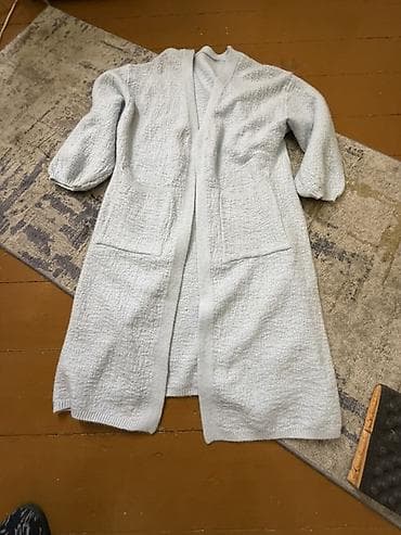 ночные рубашки: Длинный женский кардиган без застёжек. - Цвет — 1