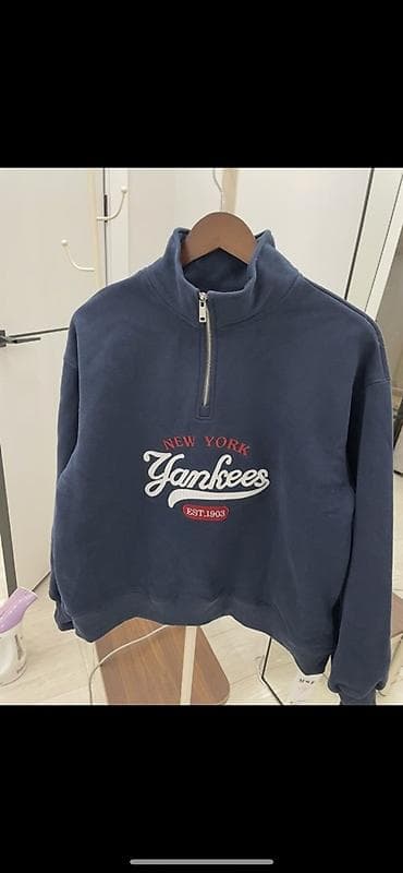 Толстовки: Свитшот/худи с молнией до середины груди New York Yankees.с начесом - — 1