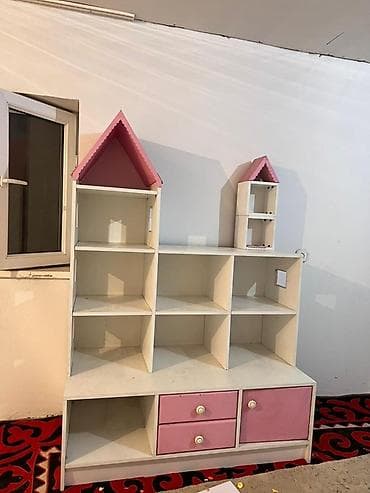 детская мебель 3 в 1: Детский шкаф, Для игрушек, Для девочки, цвет - Белый — 6