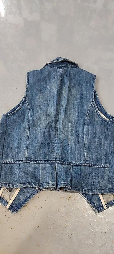 Желеттер, жеңсиз күрмөлөр: Джинсовый жилет Denim Co, размер 42-44 состояние хорошее, - — 2