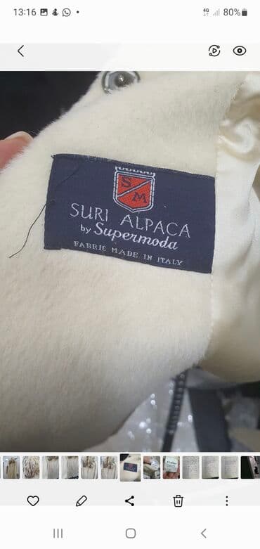 Атайын кийим: Пальто альпака шерсть 100% размер46-48 — 3