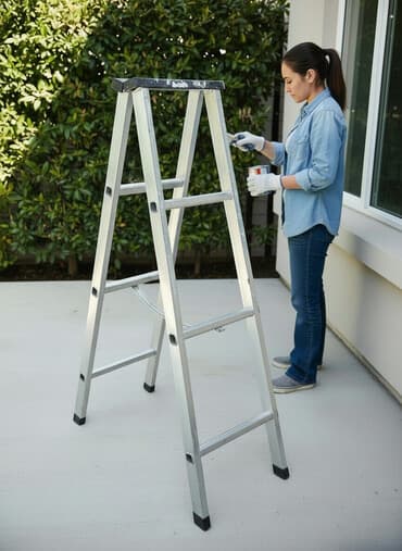 складные лестницы: Металическа стремянка-двусторонняя -Высота 1, 5 метр — 1