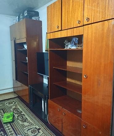 шкаф бу токмок: Зал үчүн гарнитур, Колдонулган, Шкаф, ДСП, Акылуу жеткирүү, түсү - Күрөң — 4