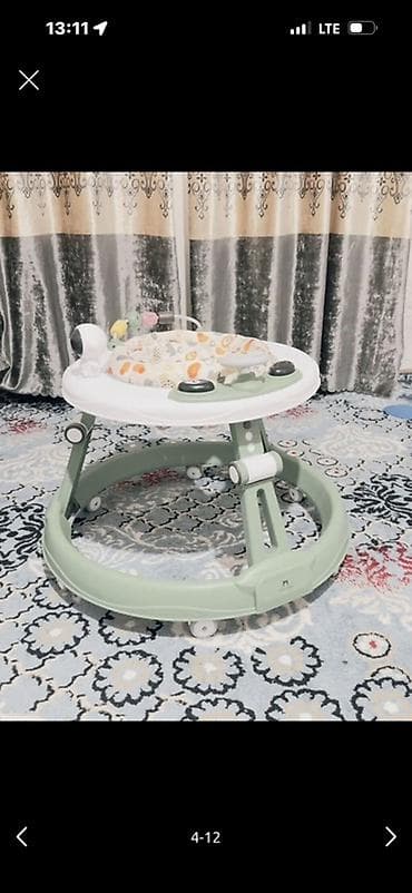 кирават: Детский комплект: прикроватная люлька Kidilo + круглые ходунки — 4