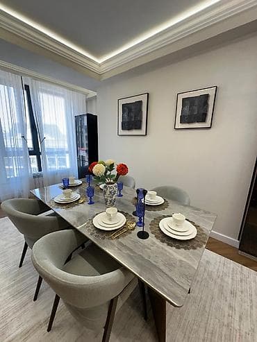 Квартиры: 2 комнаты, 86 м², Асанбай мкр Элитка, 15 этаж, Дизайнерский ремонт — 3
