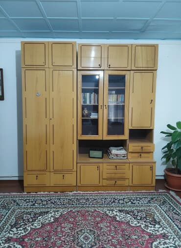 Гарнитур для зала, Шкаф, Дерево, цвет - Коричневый