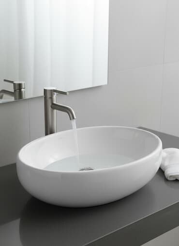 столешница под раковину: Ванна үчүн раковина, Тегерек формасы, Материалы: Керамика — 1