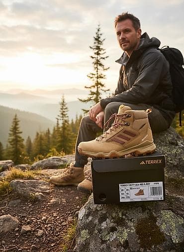 Треккинговые ботинки adidas Terrex Unity Lea Mid R.RDY (артикул