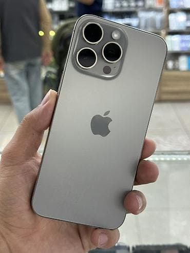 Redmi: IPhone 15 Pro Max, Б/у, 256 ГБ, Natural Titanium, Защитное стекло, Чехол, 88 % — 2