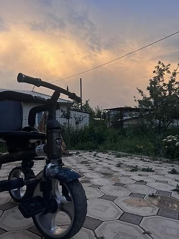 для двойни: Детский велосипед, 3-колесный, 4 - 6 лет, Б/у — 4
