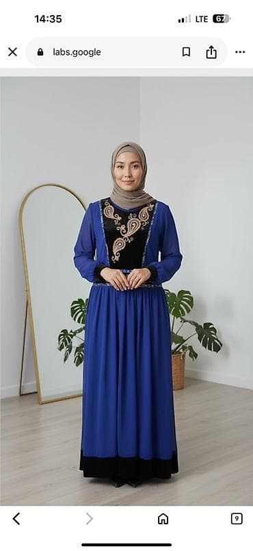 платья на кыз узату бишкек: Күнүмдүк көйнөк, Узун модель, Шифон, Бардык өлчөмдөр — 3