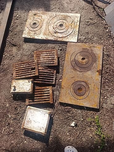 Чугунные элементы для печи/буржуйки Комплект чугунной фурнитуры для