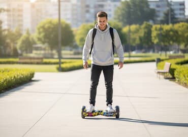 Гироскутер с ярким граффити-принтом - Диаметр колес: (резиновые