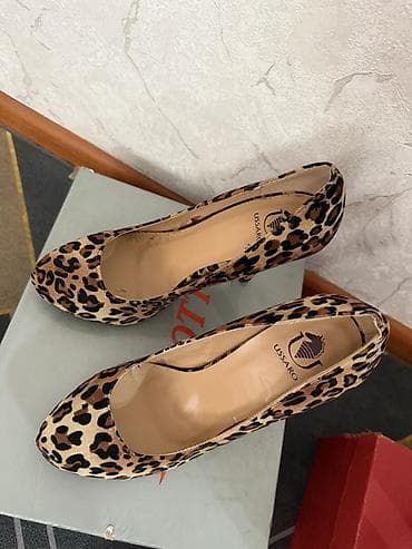 леопарда: Туфли-лодочки Ussaro с леопардовым принтом - Модель: классические — 3