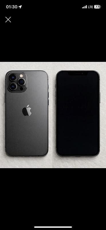 IPhone 12 Pro, Б/у, 256 ГБ, Черный, Зарядное устройство, Защитное стекло, Чехол, 84 %