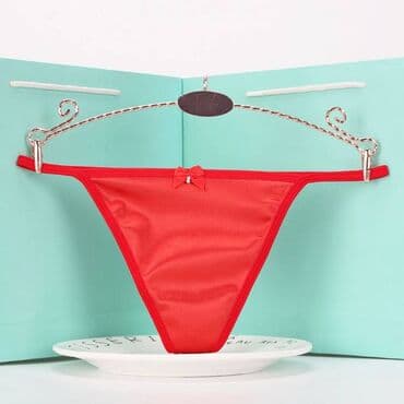 женские турси: Роскошные атласные стринги, трусики с низкой талией и бантом с — 2