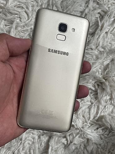 Samsung Galaxy J6, Б/у, 32 ГБ, цвет - Золотой, 2 SIM