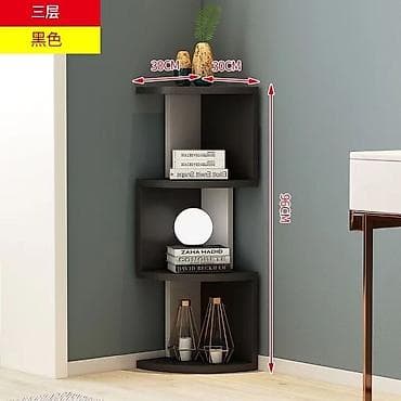 Балдар эмереги: Угловой стеллаж-этажерка для хранения и декора - Конструкция: 3 полки — 3