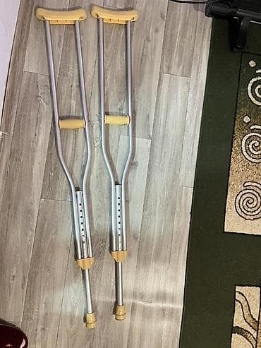 Медициналык кийим: Подмышечные костыли, пара. - Материал: легкий алюминиевый сплав. - — 3