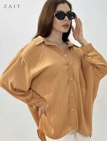 oversize: Рубашка женская ZAIT, свободного кроя oversize. Распродажа женских — 5