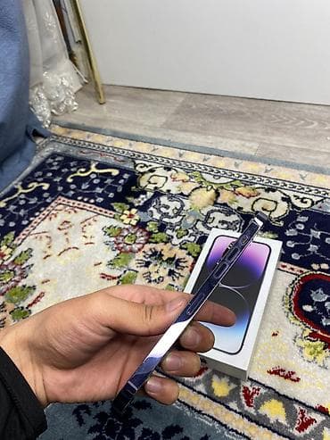 apple монитор: IPhone 14 Pro Max, Б/у, 256 ГБ, Deep Purple, 76 % — 6
