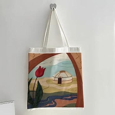 Аксессуарлар: Шоппер, Жаңы, Материалы: Канвас, Унисекс — 2