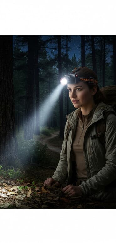 инверсоный стол: Налобный фонарь LED Tanje - Мощный светодиодный источник света с — 1